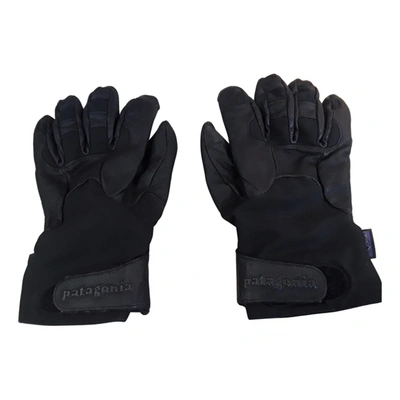 Pre-owned Patagonia Leather Gloves In Black