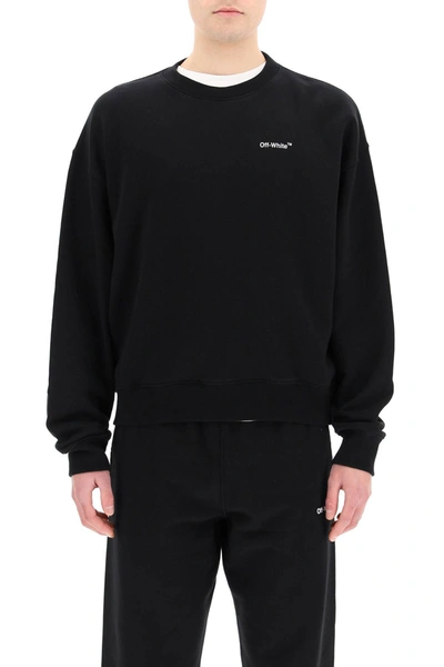 Shop Off-white 'caravaggio Arrows' Crewneck Sweatshirt In Black