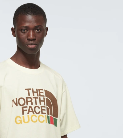 Shop Gucci The North Face X  Cotton T-shirt In Sunkissed/mc