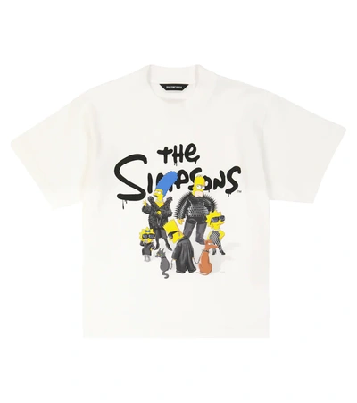 Shop Balenciaga X The Simpsons Tm & © 20th Television Cotton T-shirt In White