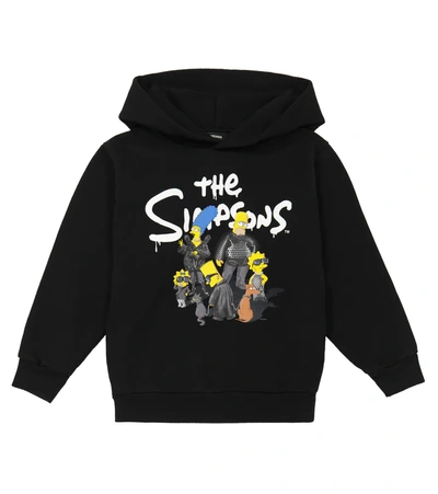 Shop Balenciaga X The Simpsons Tm & © 20th Television Cotton Hoodie In Black