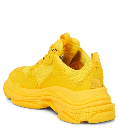 Shop Balenciaga Triple S Sneakers In Yellow