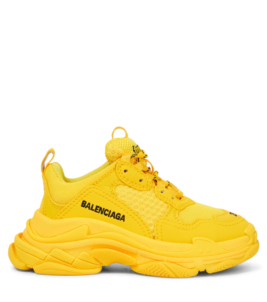 Balenciaga Yellow Sneakers Triple S For Kids With Logo ModeSens
