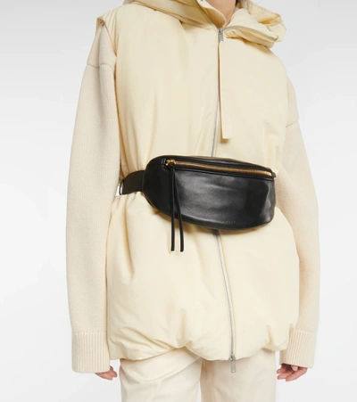 Jil Sander Nappa Leather Medium Belt Bag In Black | ModeSens
