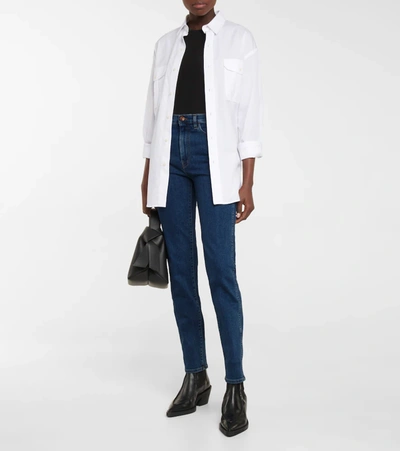 Shop 3x1 N.y.c. Straight Authentic Cropped Jeans In Blue