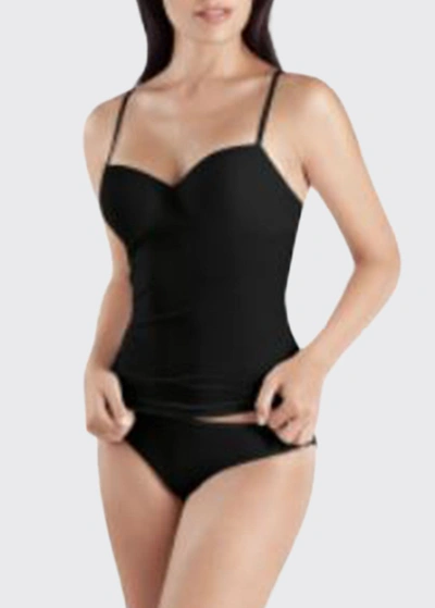 Shop Hanro Allure Bra Camisole In Black