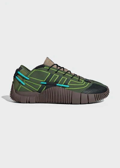 Shop Adidas Originals X Craig Green Scuba Colorblock Runner Sneakers In Wild Pine