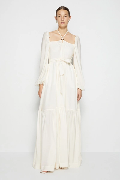 Shop Pre-spring 2022 Swimwear Leigh Coverup Dress In Ivory