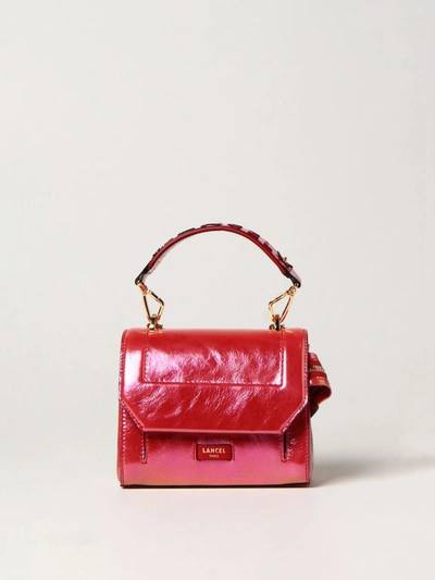 Shop Lancel Mini Bag Ninon  Bag In Laminated Leather In Red