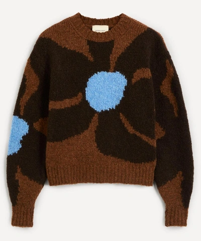 Paloma Wool Hana Flower Jumper In Dark Brown | ModeSens