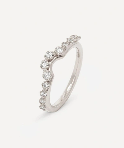 Shop Annoushka 18ct White Gold Marguerite Diamond Half Jacket Ring