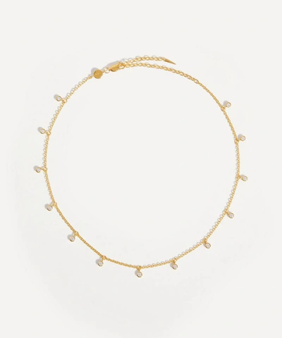 Shop Missoma 18ct Gold Plated Vermeil Silver Interstellar Cubic Zirconia Drop Choker Necklace