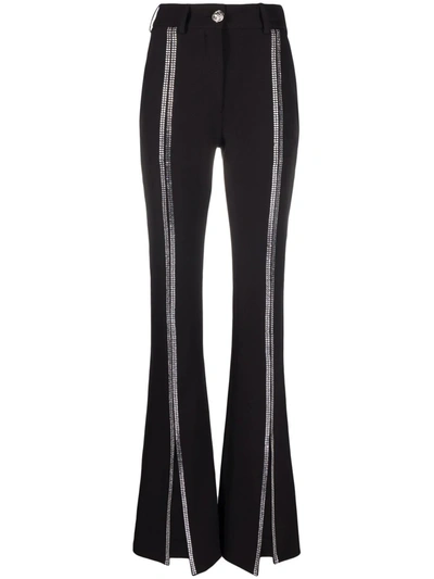 Shop Philipp Plein Cady High-waisted Trousers In Black