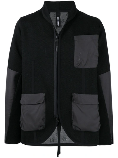 Shop Byborre Flap-pockets Zip-up Jacket In Black