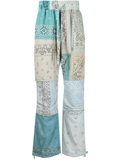 Shop Readymade Bandana-print Straight Trousers In Blue