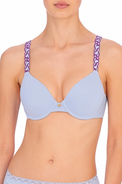 Shop Natori Pure Luxe Full Fit Coverage T-shirt Everyday Support Bra (38ddd) Women's In Skyfall/caspia