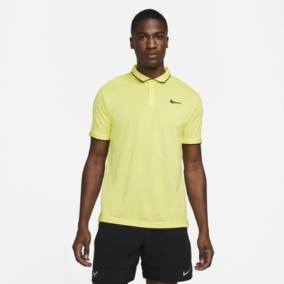 Shop Nike Court Dri-fit Victory Men's Tennis Polo In Light Zitron,black