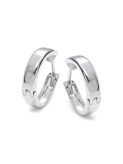 Shop Saks Fifth Avenue Women's 14k White Gold Huggie Earrings