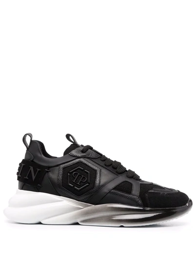 Shop Philipp Plein Chunky Sole Sneakers In Schwarz