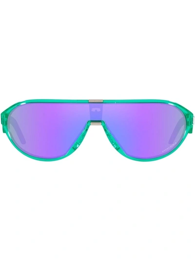 Shop Oakley Oo9467 Cmdn Sport Sunglasses In Green