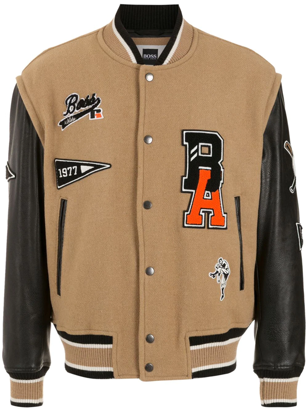 boss x russell athletic varsity jacket