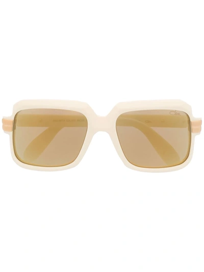 Shop Cazal Rectangular-frame Sunglasses In Nude