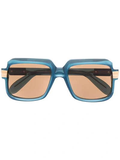 Shop Cazal Transparent-frame Sunglasses In Blau