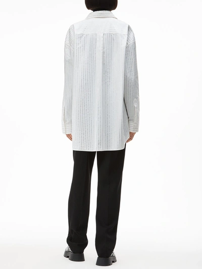 Shop Alexander Wang Crystal Hotfix Shirt In White