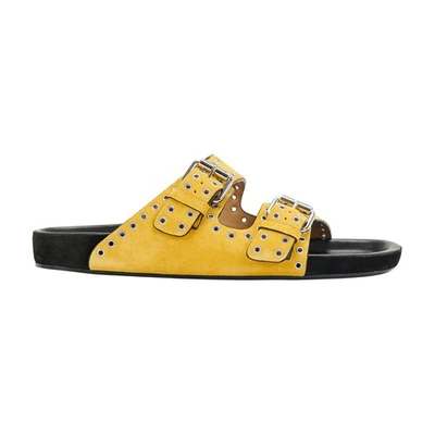 Shop Isabel Marant Lennyo Sandals In Yellow