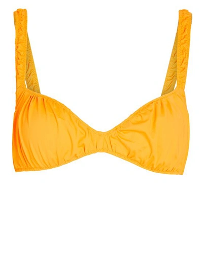 Shop Weworewhat Scrunchie Bikini Top In Orange