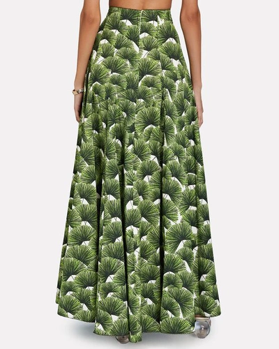 Shop Agua By Agua Bendita Mimosa Cotton Printed Maxi Skirt In Multi