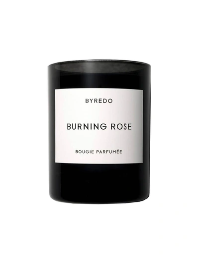 Shop Byredo Burning Rose Candle In Black