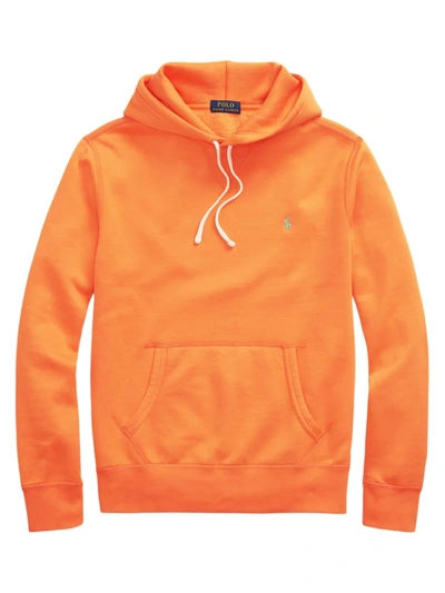 Shop Polo Ralph Lauren Classic Fleece Hoodie In May Orange