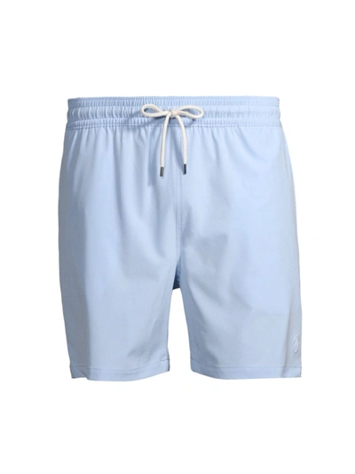Shop Polo Ralph Lauren Men's Traveler Swim Shorts In Elite Blue