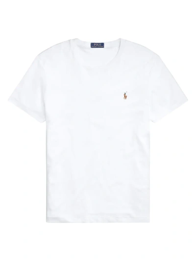 Shop Polo Ralph Lauren Men's Pima Cotton T-shirt In White