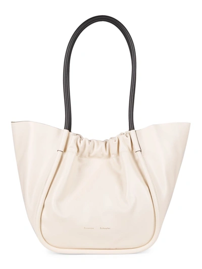 Shop Proenza Schouler Women's Ruched Leather Tote In Clay
