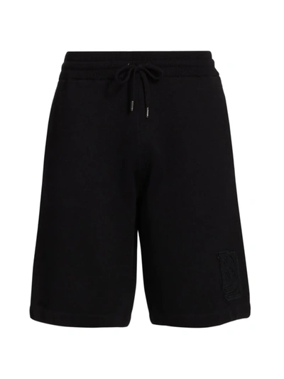 Shop Burberry Burfield Sweat Shorts In Black