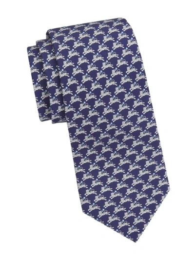 Shop Ferragamo Men's Odilla Silk Tie In Navy
