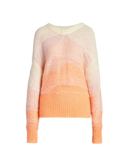 Shop Acne Studios Women's Kestella Mohair-blend Sweater In Peach Multi