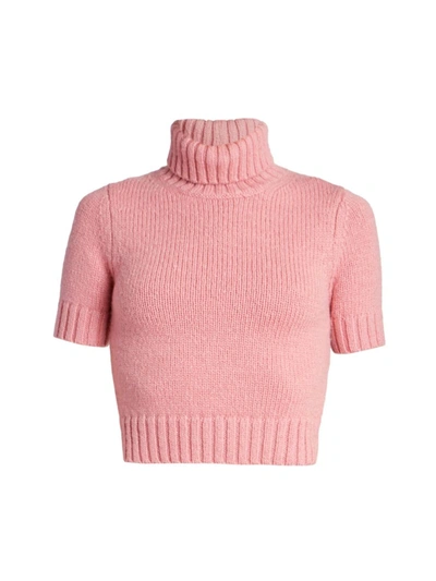 Shop Acne Studios Kelaine Chunky Knit Sweater In Light Pink