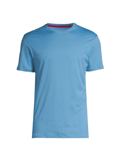 Shop Isaia Men's Basic Crewneck T-shirt In Light Blue