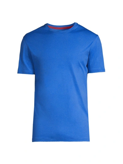 Shop Isaia Men's Basic Crewneck T-shirt In Royal Blue