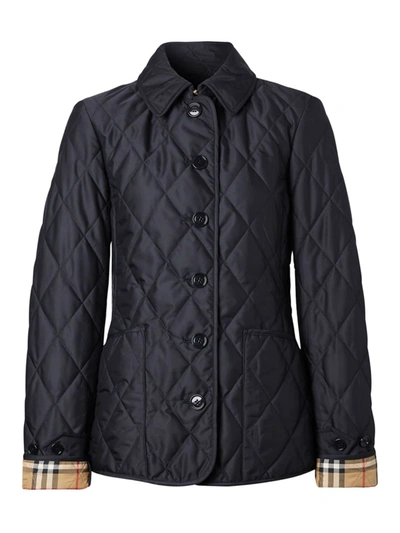 Shop Burberry Women's Fernleigh Quilted Jacket In Midnight