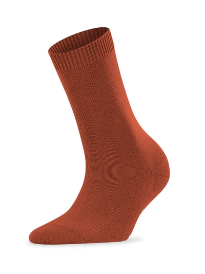 Shop Falke Women's Cosy Wool Socks In Terra