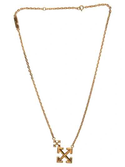 Shop Off-white Off White Double Arrows Necklace In Gold
