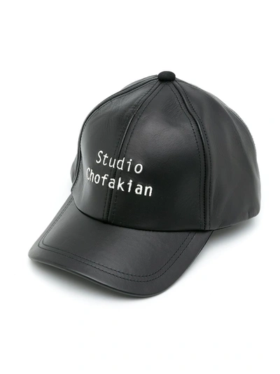 Shop Studio Chofakian Embroidered-logo Baseball Cap In Black