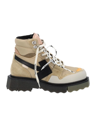 Shop Off-white Off White Hiking Sneakerboot In Beige