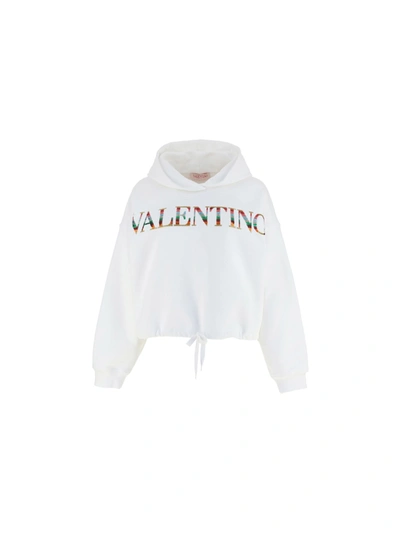 Shop Valentino Sweatshirt In Bianco