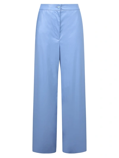 Shop Mm6 Maison Margiela Wide Trousers In Blue