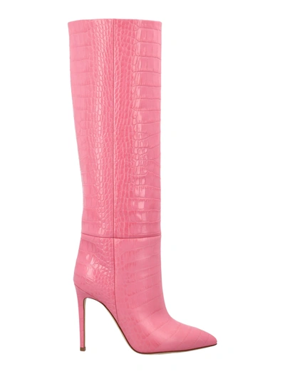 Shop Paris Texas Moc Croc Boots In Flamingo